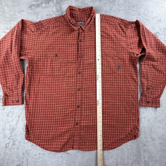 Patagonia Shirt Mens XL Plaid Button Down Long Sleeve Organic Cotton Outdoors - Picture 6 of 12